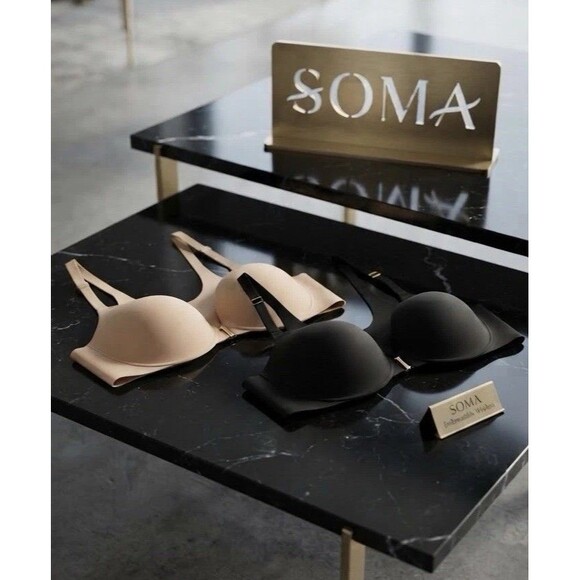 Soma Other - Soma  BUNDLE OF 2 Vanishing Back 360 Bra 36B Full Coverage Front Close  NWT